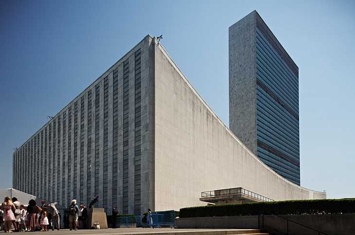 Na snímke hlavné sídlo OSN. Medzi jeho autorov patrí aj Niemeyer.