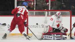 Majstrovstvá sveta v ľadovom hokeji do 20 rokov - zápas Českej republiky proti Kanade.