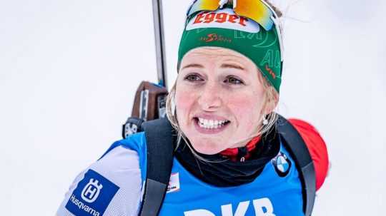 Na snímke rakúska biatlonistka Lisa Theresa Hauserová.