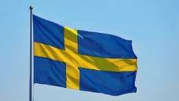 Na ilustračnej snímke vlajka Švédska.