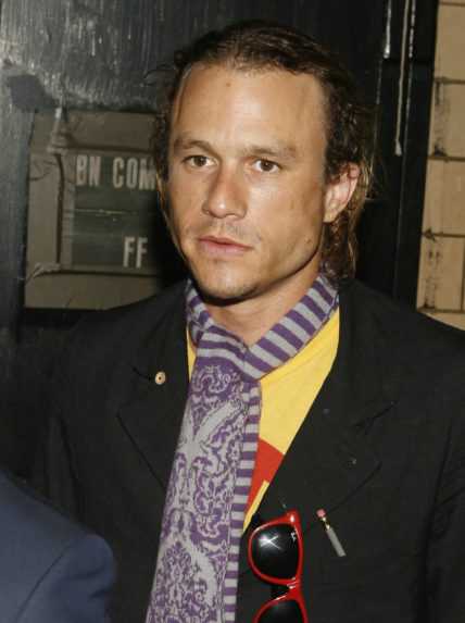 Heath Ledger prichÃƒÂ¡dza na mÃƒÂ³dnu Ã…Â¡ou poÃ„Âas tÃƒÂ½Ã…Â¾dÃ…Âˆa mÃƒÂ³dy 10. januÃƒÂ¡ra 2007 v New Yorku.