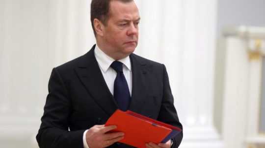 Na snímke zástupca šéfa ruskej Bezpečnostnej rady Dmitrij Medvedev.
