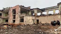 zničená škola v ukrajinskom Černihive