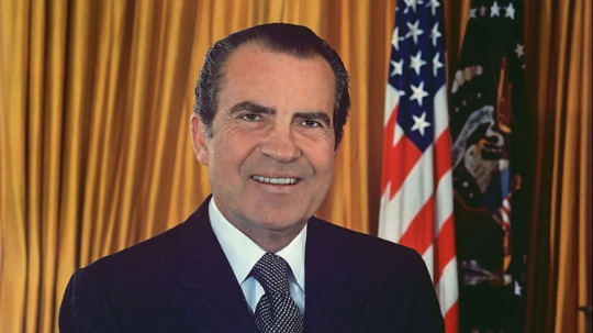 Na snímke 37. prezident Spojených štátov amerických Richard Nixon.