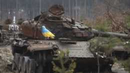 zničený ruský tank