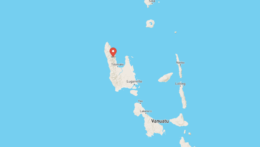 Na snímke mapa zobrazujúca súostrovie Vanuatu.