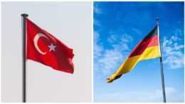 Vlajka Turecka a Nemecka.