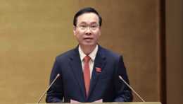 Na snímke nový vietnamský prezident Vo Van Thuong hovorí pred Národným zhromaždením 2. marca 2023 v Hanoji.