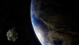 Na ilustračnej snímke asteroid v blízkosti Zeme.