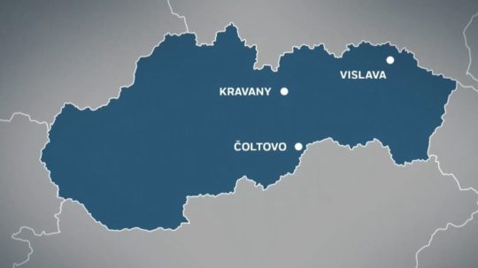 Na mape Slovenska sú zvýraznené obce, ktoré sa sporia s envirofondom.