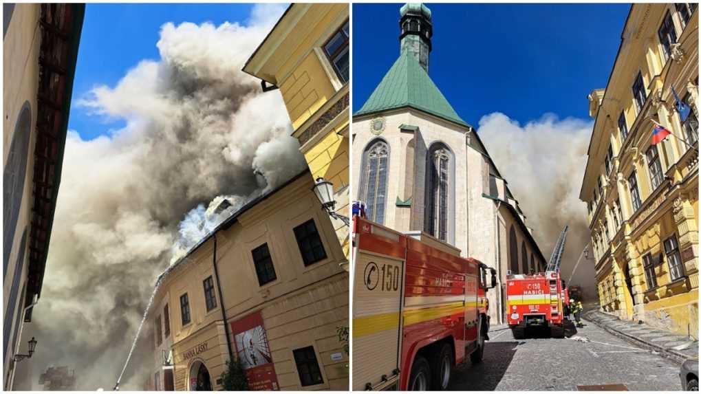Požiar v Banskej Štiavnici sa podarilo zastabilizovať. Plamene poškodili sedem budov