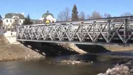 Dočasný most v Kežmarku.