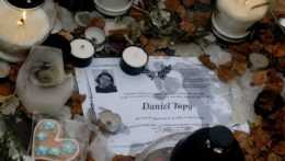 Pamätné miesto vraždy mladého študenta Daniela Tupého.