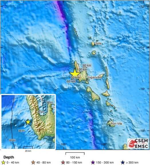 Tichomorský ostrovný štát Vanuatu zasiahlo zemetrasenie s magnitúdou 6,5