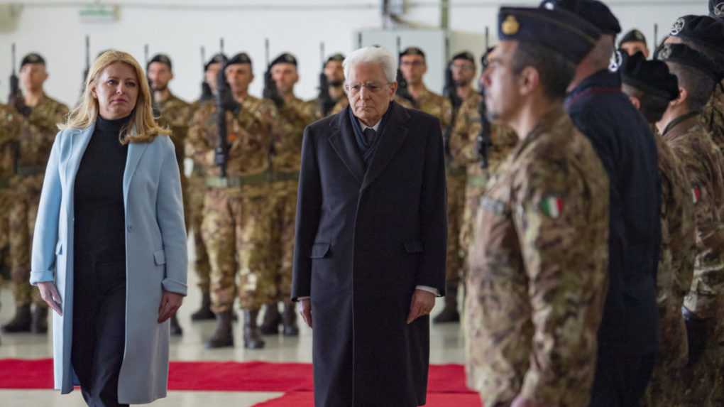 Prezidentka SR a taliansky prezident navštívili Vojenskú základňu Malacky-Kuchyňa