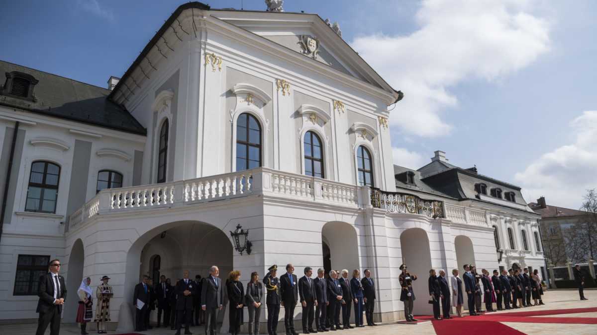PohÃ„Â¾ad na budovu PrezidentskÃƒÂ©ho palÃƒÂ¡ca poÃ„Âas nÃƒÂ¡vÃ…Â¡tevy talianskeho prezidenta Sergia Mattarella na Slovensku.