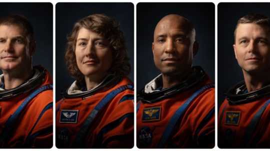 Posádka misie Artemis II - (zľava) Jeremy Hansen, Christina Kochová, Victor Glover a Reid Wiseman.