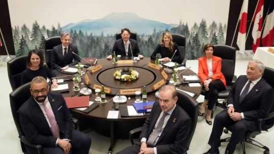 Na snímke ministri zahraničných vecí G7.