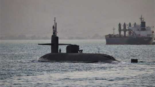 Na snímke amerického námorníctva ponorka s jadrovým pohonom.