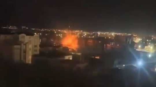 Na snímke je výbuch v Sevastopole.