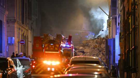 Zrútenie budovy v Marseille.