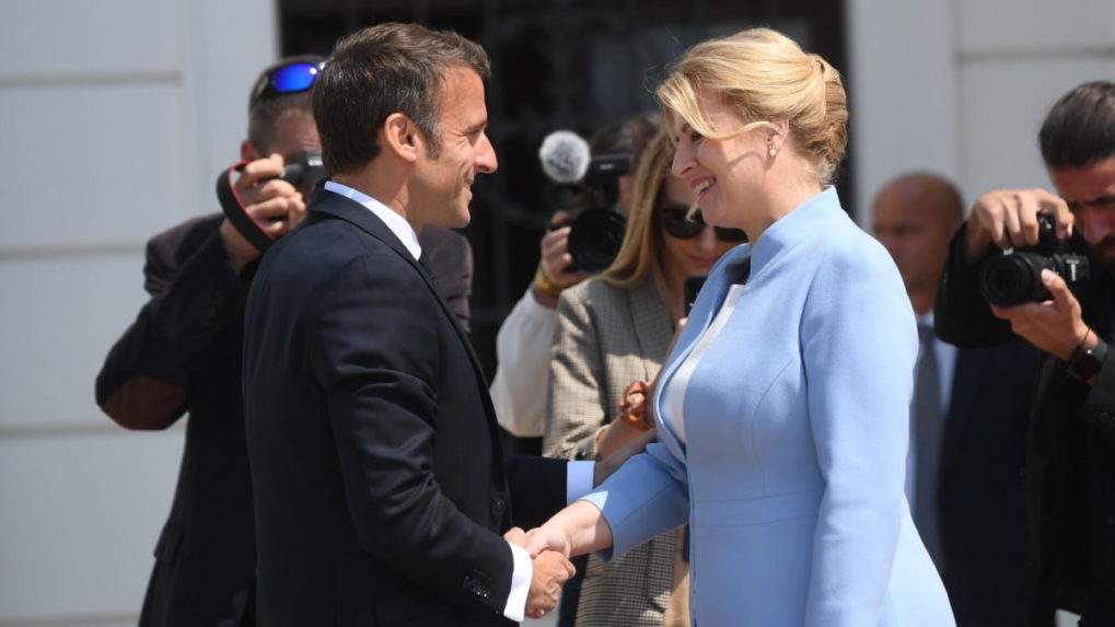 Prezidentka privítala francúzskeho prezidenta Emmanuela Macrona