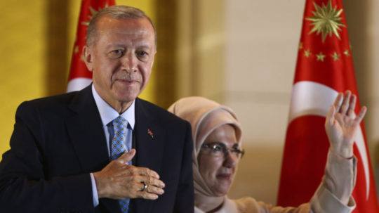 Turecký prezident Recep Tayyip Erdogan a jeho manželka Emine.