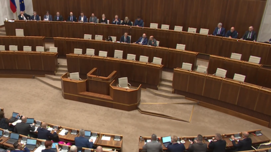 Na snímke plénum slovenského parlamentu.