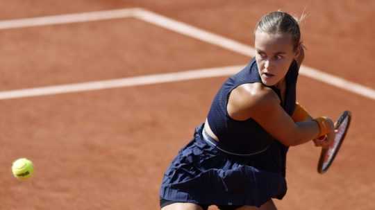 Anna Karolína Schmiedlová počas zápasu 3. kola na Roland Garros.