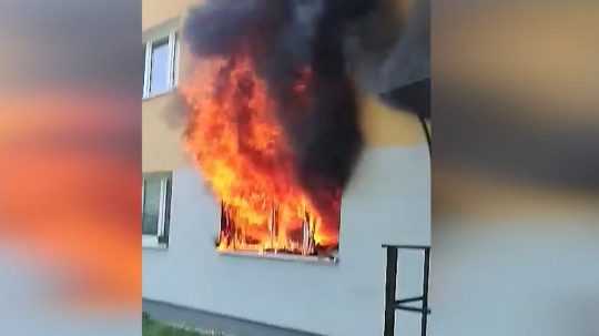 Požiar bytu v Košiciach.