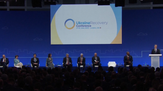 Snímka z konferencie o Ukrajine v Londýne.