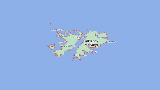 Na ilustračnej snímke Falklandské ostrovy.