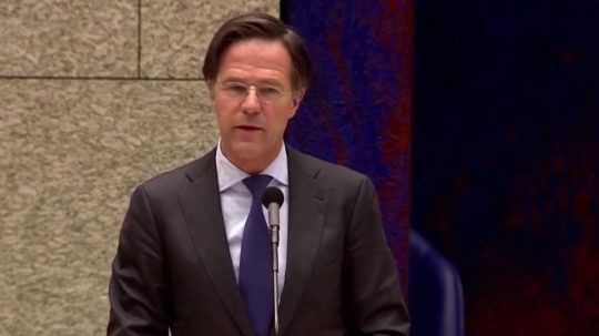 Na snímke holandský premiér Mark Rutte.