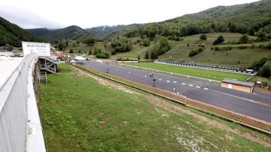 Na snímke nová koliesková dráha v Národnom biatlonovom centre (NBC) v Osrblí v okrese Brezno