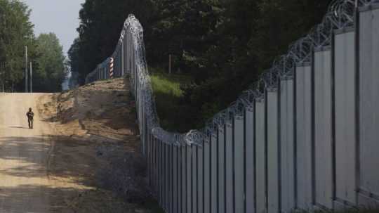 Železný múr na poľsko-bieloruských hraniciach.