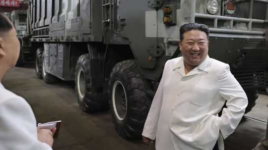 Na snímke Severokórejský vodca Kim Čong-un.