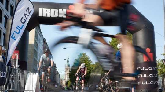 Na snímke ilustračný obrázok z triatlonu Ironman