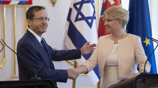 Stretnutie prezidentky SR a izraelského prezidenta v Bratislave.