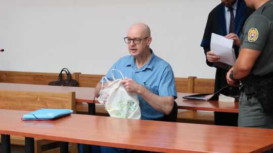 Na snímke obžalovaný exšéf TV Markíza Pavol Rusko na súdnom procese v kauze prípravy vraždy S. Klaus-Volzovej