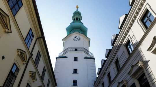 Na snímke pohľad na Michalskú vežu z Michalskej ulice.