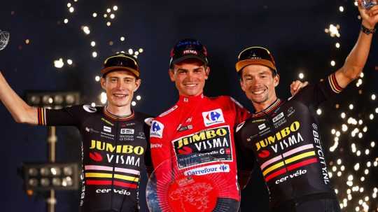 Vuelta - Jonas Vingegaard, Sepp Kuss a Primož Roglič