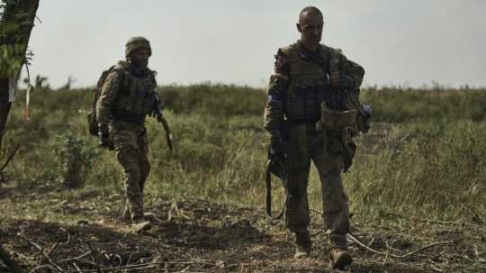 Ukrajinskí vojaci v Doneckej oblasti.