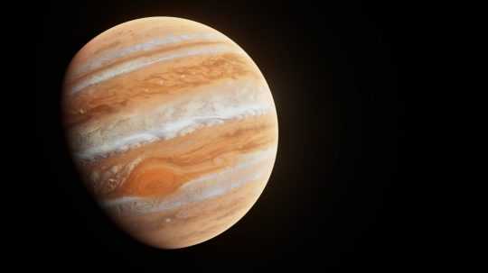 Najväčšia planéta slnečnej sústavy - Jupiter.