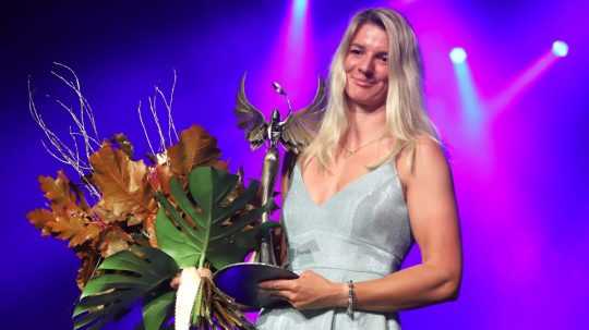 Na snímke slovenská reprezentantka vo vodnom slalome Eliška Mintálová získala 1. miesto v ankete rezortu Ministerstva obrany v priestoroch Štátnej opery v Banskej Bystrici