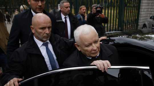 Na snímke líder vládnej nacionalistickej konzervatívnej strany Právo a spravodlivosť (PiS) Jaroslaw Kaczyński.