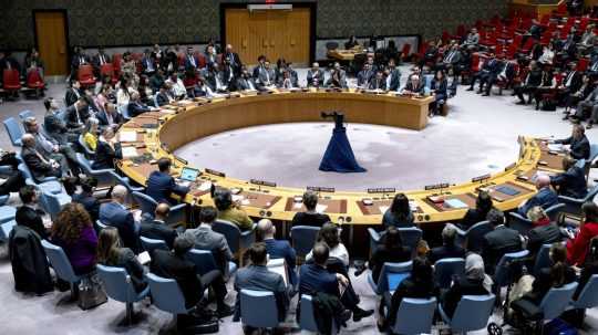 Na snímke zasadnutie Bezpečnostnej rady OSN.