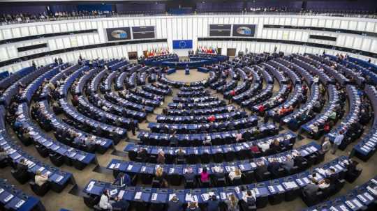 Na snímke Európsky parlament.