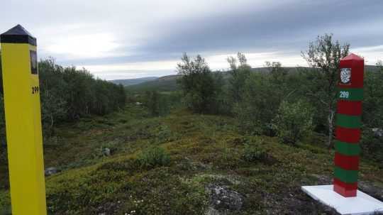 Na snímke nórsko-ruská hranica.