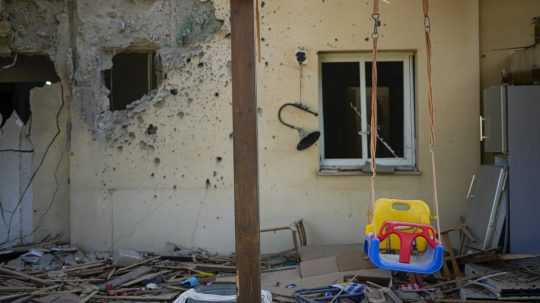 Dom zničený militantmi z Hamasu.