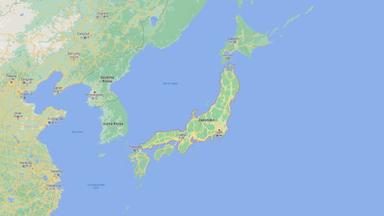 Na snímke zvýraznený najväčší japonský ostrov Honšú.